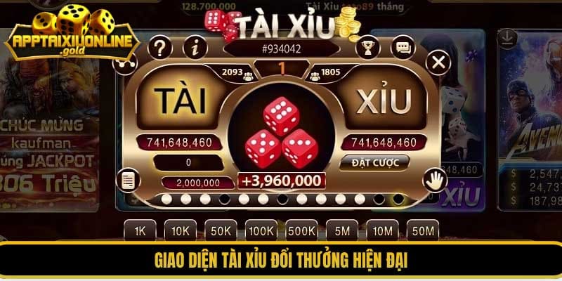 Giao diện Tài xỉu đổi thưởng hiện đại